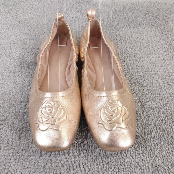 Taryn Rose Ballet Flats Rosalie Womens Size 5.5 Shoes Rose Gold Metallic Slip On - Picture 5 of 11